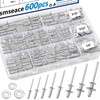 smseace 600Pcs Stainless Steel Pop Rivets with Washer Assortment Kit