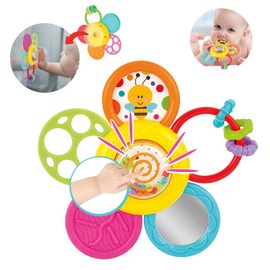 KiddoLab Infant Spin, Rattle and Teether Toy. Baby Multi-use Toy for Better Relaxation and Sleep - Activity Toy for Babies and Toddlers, Develops Fine Motor Skills. Age: 6-12 Months Old and Up