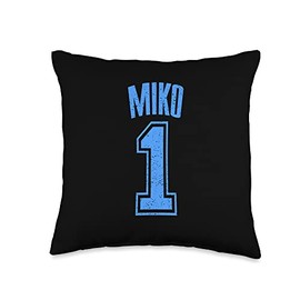 Miko Support Accessories & Fan Gifts Men Women Miko Supporter Number 1 Greatest Fan Throw Pillow, 16x16, Multicolor