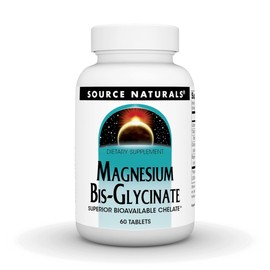 Source Naturals Magnesium Bis-Glycinate - Superior Bioavailable Chelate* - 60 Tablets