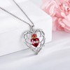 DAYLINLOVE Sacred Heart of Jesus Necklace S925 Sterling Silver Cubic