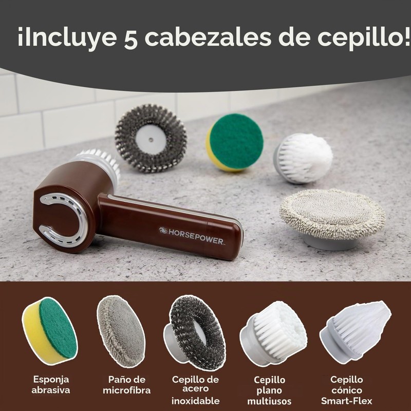 Cepillo Eléctrico Inalámbrico Ruby Horsepower 350 RPM Impermeable Modelo 17461