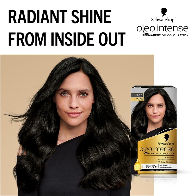 Schwarzkopf Oleo Intense Permanent Oil Colour 1-10 Intense Black Hair