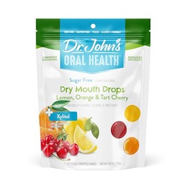 Dr. John’s Oral Health Sugar Free Candy, Healthy Dry Mouth Drops with Zero Sugar, Low Calorie Snacks, Keto Friendly Hard Candy Sweets, Assorted Flavors, 24 Count, 3.85 OZ