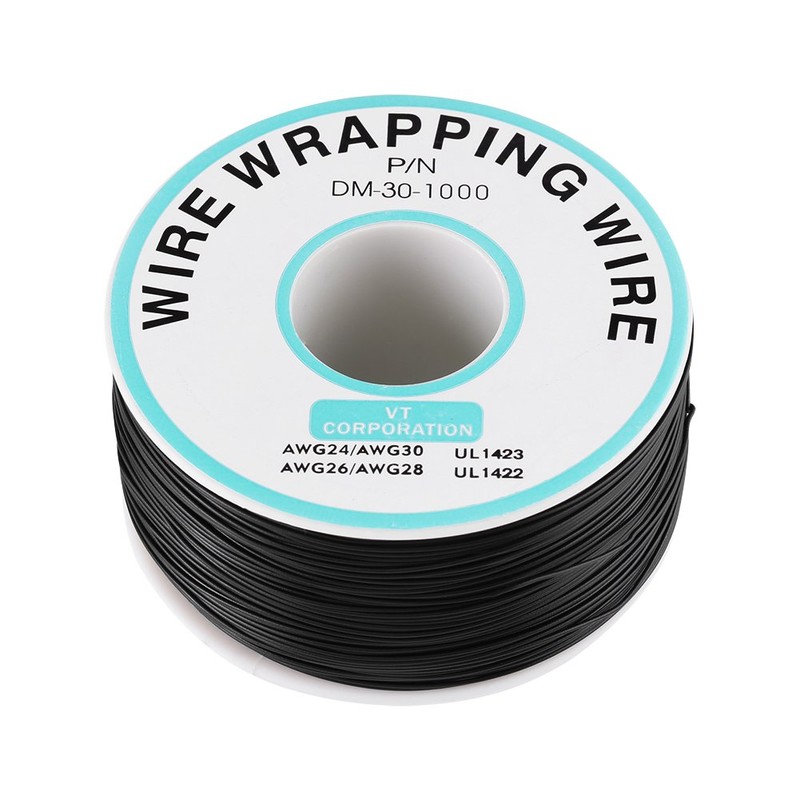 0.25mm Wire Wound Single Wire 30AWG Cable 250M Black Tinned