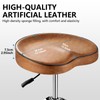 Ergonomic Saddle Hydraulic Drum Throne, Adjustable Stool (Brown)