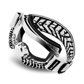 BELINOUS Kid Riding Goggles for ATV Dirt Bike Motorcycle Motorcross MX, UV Protectioin, Youth Dirt Bike Goggles for Kids 3-12 with Soft Strap, White