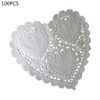 SUCHUANGUANG 100Pcs/Set 4 Inch 10cm Heart Shape Paper Doily Doilies