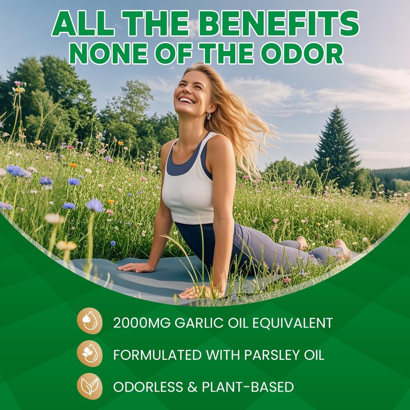 MEGNETA Garlic Softgels 2000 mg, Support Immune System Health, 100