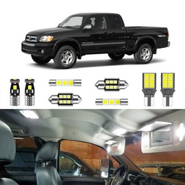 LIGHSTA 12PCS Super Bright White LED Interior Light Kit Package for Toyota Tundra 2000 2001 2002 2003 2004 2005 2006 + Cargo Lights + License Plate Lights and Install Tool