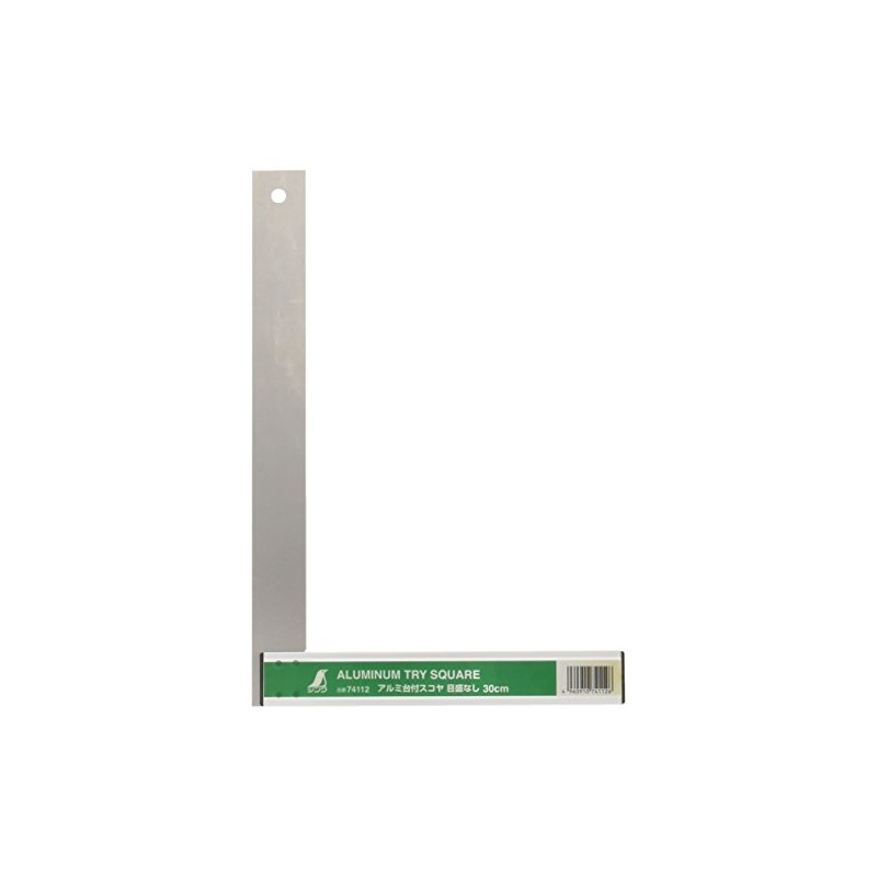 シンワ測定(Shinwa Sokutei) アルミ台付スコヤ 300mm 74112