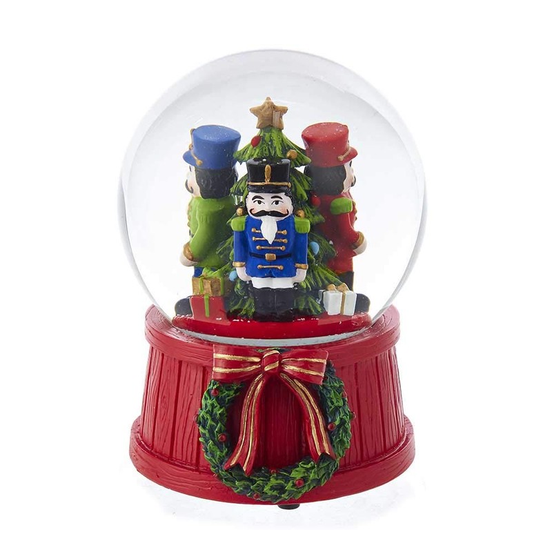 Kurt S. Adler J3257 100mm Wind-Up Musical Nutcracker Snow Globe