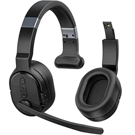 COSMUSIS Bluetooth Trucker Headset with Noise Cancelling Mic