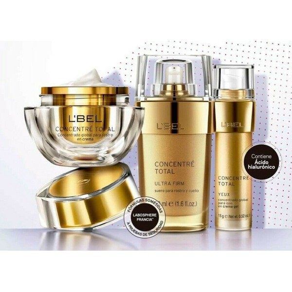 L'Bel CONCENTRE TOTAL Anti-Aging Bundle: Global Face + Yeux Eyes + Ultra Firm