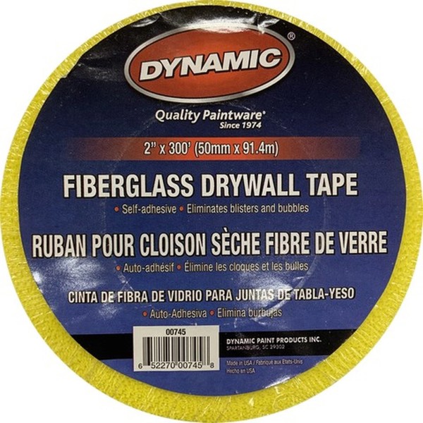 FixtureDisplays Dynamic 00745 2" x 300' Yellow Self Adhesive Mesh
