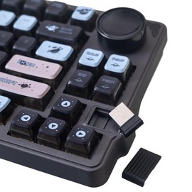 GK GAMAKAY LK75 75% Gasket Mechanical Keyboard with TFT Smart Display & Knob, Bluetooth 5.0/2.4GHz/USB-C Wired MDA Profile Keycaps 83 Keys RGB Hot Swap Gaming Keyboard (Grayish Black-Mercury Swicth)