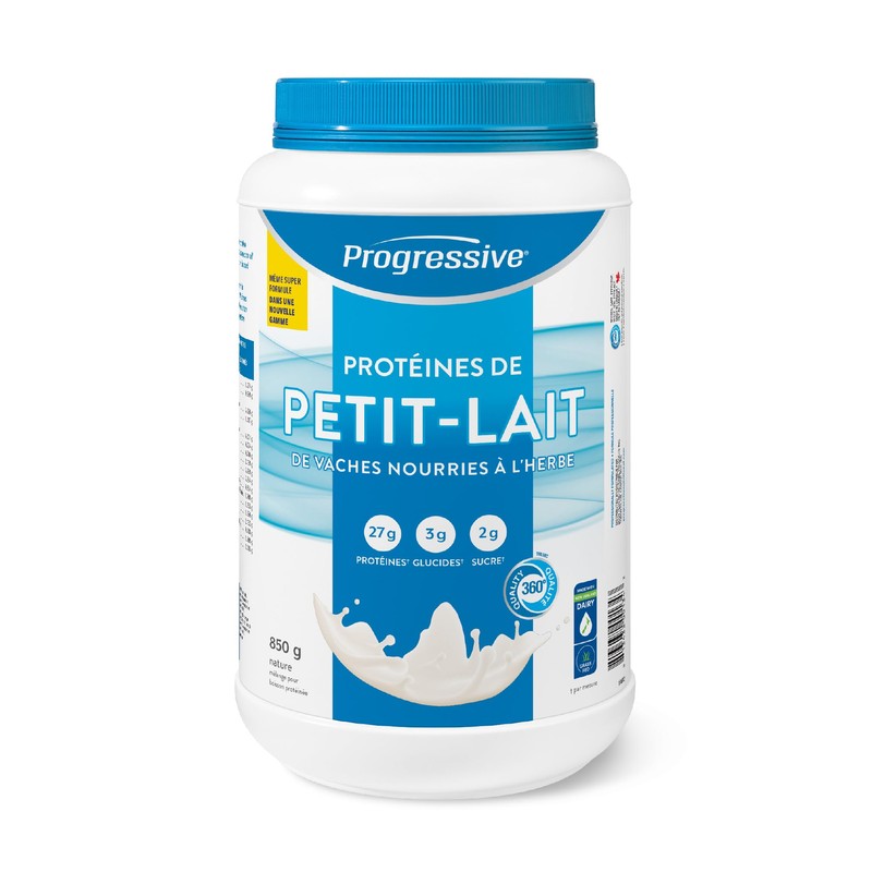 Progressive Progressive Grass-Fed 100% Whey Protein Powder Unflavoured, 27g of