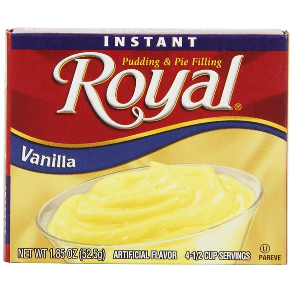 Royal Instant Pudding Dessert Mix, Vanilla, Fat Free (12 - 1.85 Ounce Boxes) (Pack of 12)