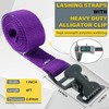 MELOTOUGH 4Pk 1" x 4ft Lashing Strap with Alligator Thumb