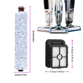PELLYDA Ersatzteile Zubeh?r f1r Bissell CrossWave 17132, 1785, 2551, 2225N, 25821, 2519, 2582N, Ersatz 1926 CrossWave Holzboden B1rste und 1866 Vakuum Filter f1r Bissell, Ersetzen Teil# 1608022,1608684.