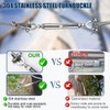 1/4 Wire Rope Kit, 100ft Stainless Steel Cable, 4Pcs 1/4