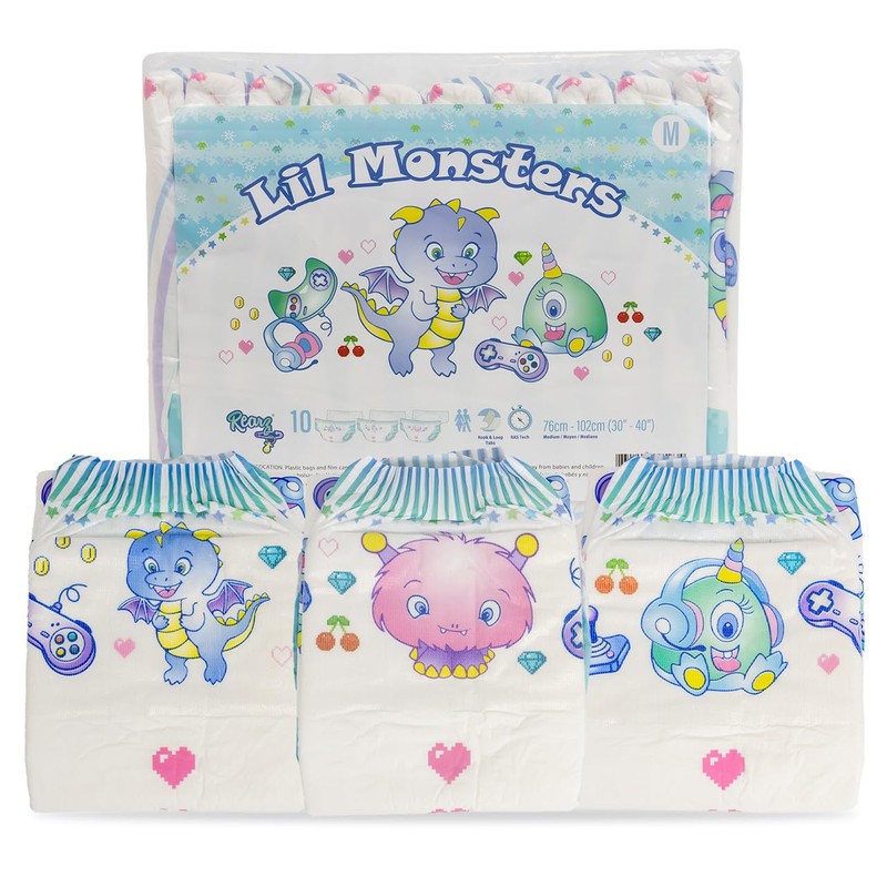 Rearz - Lil Monsters - 11,000ml Adult Diapers (10 Pack)