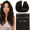 Full Shine Brown Seamless Clip in Hair Extensions Human Hair,