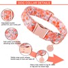 UP URARA PUP Dog Collar for Summer,Orange Flower Dog Collar,Cotton