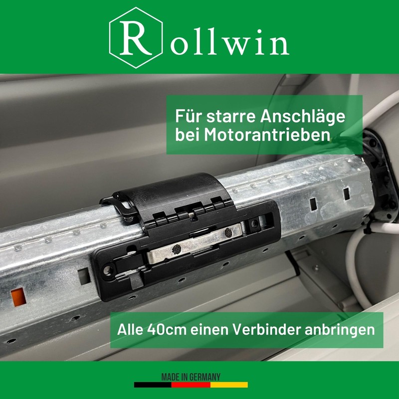 Rollwin 2 x anti-lift roller shutter rigid shaft connectors, 3-link