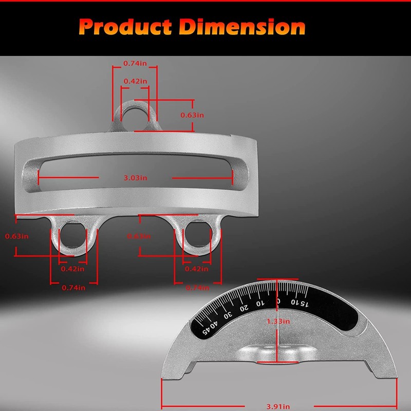 14" Bandsaw Trunnions with Degree Scale for Most 14-Inch Wood