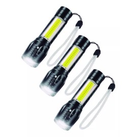 Importeek 3pz Lampara Tactica Militar Recargable Usb Led Linterna