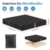 VANSHEIM Sandbox Cover Square Waterproof Sand Pit Cover with Drawstring