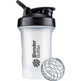 BlenderBottle Classic V2 Shaker Bottle 20oz Clear/Black