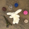 Miokkley Cute Bunny Plush Keychain for Backpack, 3.5" Inch Mini