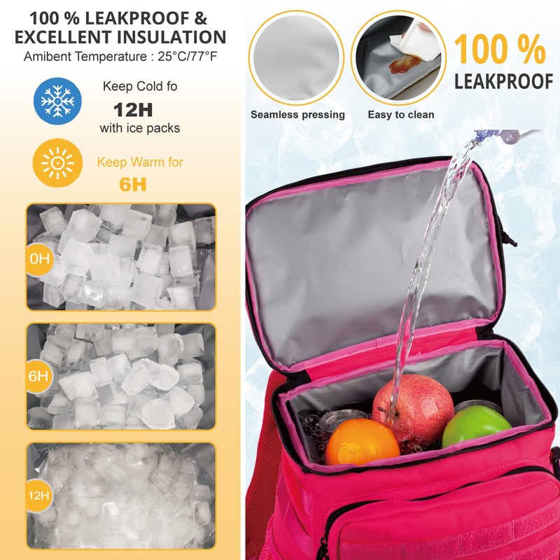 Tactical Backpack Cooler,Soft Lightweight Leakproof Cooler Backpack,Insulated Cooler Bag,Portable Soft