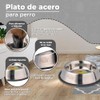 Fancy Pets Plato de Acero Inoxidable para Perro con 32