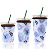 Cobetech Iced Coffee Sleeve Reusable, 3 Pack Neoprene Coffee Cup