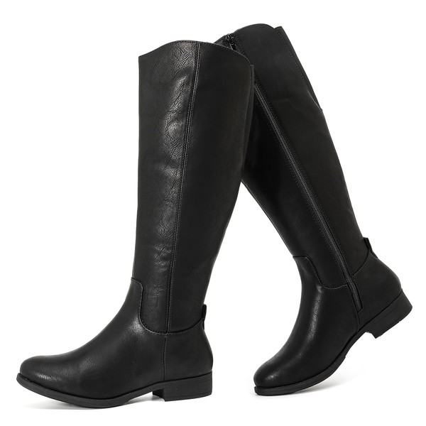 Women's Knee High Boots - Stylish and Comfortable Round Toe