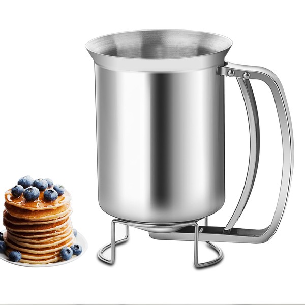 choxila Stainless Steel Pancake Batter Dispenser - Perfect for Pancakes, Cupcakes, Muffins, and Waffles(800ml)