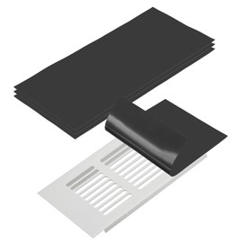 PATIKIL 15.4" x 7.9" Magnetic Vent Cover, 4 Pcs Floor Wall Air Registers Cover Magnet Vent Blocker for Home RV HVAC Fireplace Furnace, Black