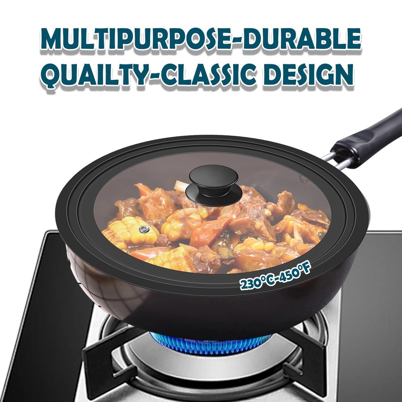 Universal Lid for Pots Pans and Skillets, 9.5&10.5&11.5 inch, Diameter
