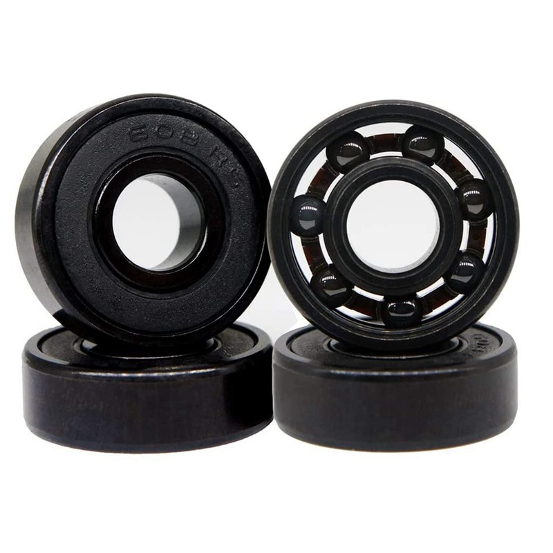 32x High-Speed 608RS Hybrid Black Ceramic Bearings Skateboard Bearings Ceramic