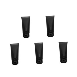 Beavorty 5pcs Cosmetic Hose Travel Lotion Squeeze Bottles Travel Shampoo Bottles Toothpaste Black Hosespe