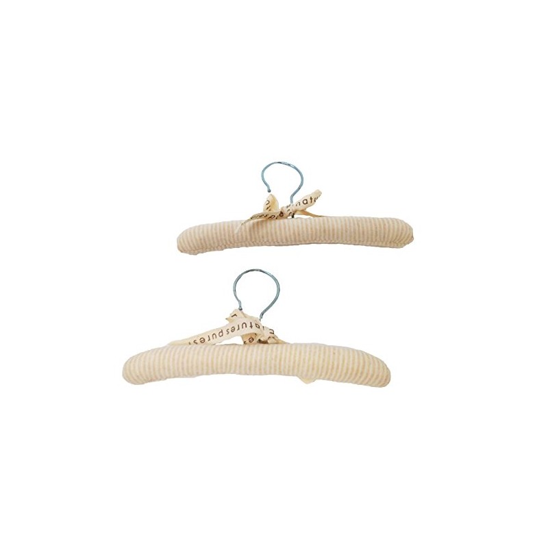 Natures Purest Jersey Stripey 2 Pack Of Padded Baby Hangers