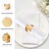 Napkin Rings Set of 12, Irregular-Shaped Metal Napkin Holders with