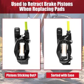 WODHMIEY 2.8cm Bike Piston Press Tool for SRAM Disc Brake Calipers, Universal Hydraulic Bicycle Brake Caliper Tool for Brake Piston Alignment and Replacement, Aluminium Construction