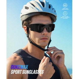 OUKEMAX Polarized Sunglasses-Men-Women Running Sunglasses: Sports Sunglasses Mens Polarized Sun Glasses Cycling Fishing
