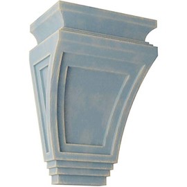 Ekena Millwork CORWD06X04X09ARBU Arts and Crafts Vintage Decor Corbel 6"W x 4"D x 9"H Driftwood Blue