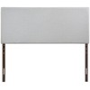 Hawthorne Collections Modern Upholstered King Panel Headboard, Sky Gray Linen