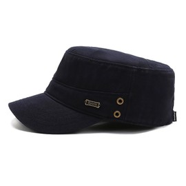 Lovechic Men's Work Cap, Solid Color, Cotton, Stylish, Spring, Summer, Autumn, Winter, Adjustable, black-2